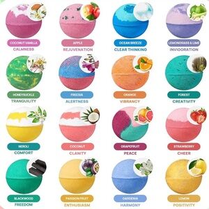 Bath Bombs 25 Extra Large Pcs + 3 Bubble Bars & Dried Flowers Relaxing Bathbombs